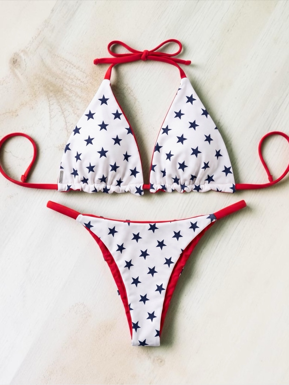 USA Flag Swimsuit Set, Fully Lined,Patriotic Beachwear